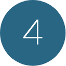 Number 4 centered within a blue circle